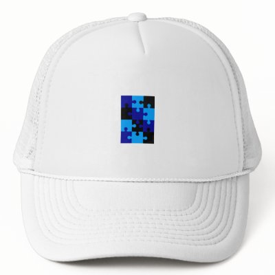 Puzzle Trucker Hats by lonvig