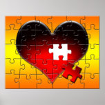 Puzzle Heart Poster