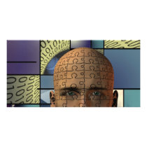 Puzzle Man Customized Photo Card