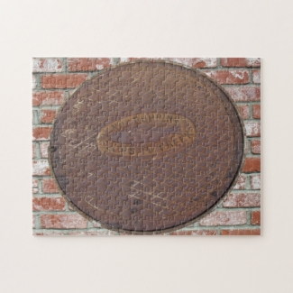 Puzzle - Manhole Cover on Brick