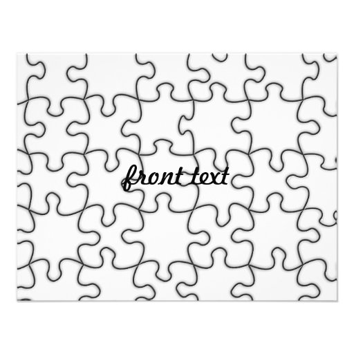 Puzzle Pattern (Add Your Image) Invites