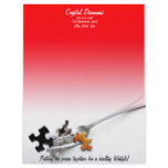Puzzle Pieces &amp; Fork Custom Letterhead