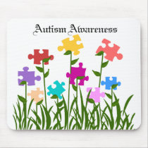 Puzzle pieces garden, mouse pad