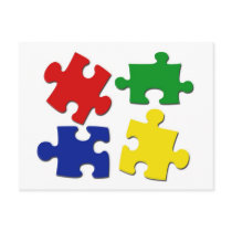 Puzzle Pieces Postcard