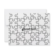 Puzzle Pieces Template (Add Background Color) Personalized Announcements