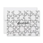 Puzzle Pieces Template (Add Background Color) Personalized Announcements