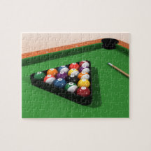 Puzzle: Pool Balls on Green Felt