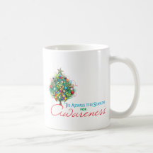 Puzzle Ribbon Xmas Awareness Season Mugs