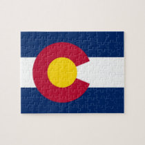 Puzzle with Flag of Colorado State