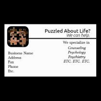 Puzzled About Life Business Card business cards