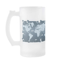 Puzzled! Frosted Beer Mug