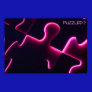Puzzled Poster - Pink /Black