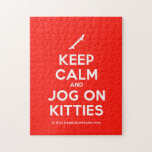 [Skateboard] keep calm and jog on kitties  Puzzles