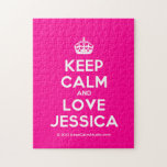 [Crown] keep calm and love jessica  Puzzles
