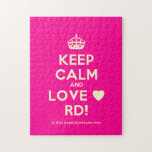 [Crown] keep calm and love ♥ rd!  Puzzles