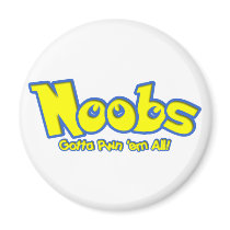 Pwn Noobs Fridge Magnets