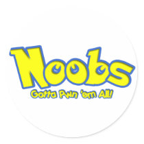 Pwn Noobs Round Stickers