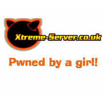 Pwned by a girl! t-shirts