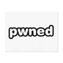 pwned - gamer gaming owned video games postcards