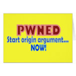 Pwned Pwn Owned Gamer Origin Design Card