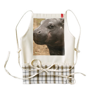 Pygmy Hippo Zazzle HEART Apron