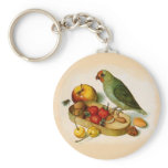 Pygmy Parrot With Fruit and Nuts keychains