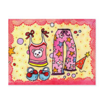 Pyjama Party Postcard