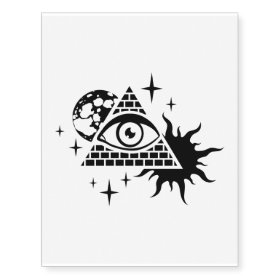 pyramid and the eye temporary tattoos