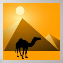 Pyramid & Camel Print