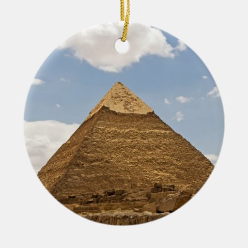 Pyramid DoubleSided Ceramic Round Christmas Ornament Zazzle