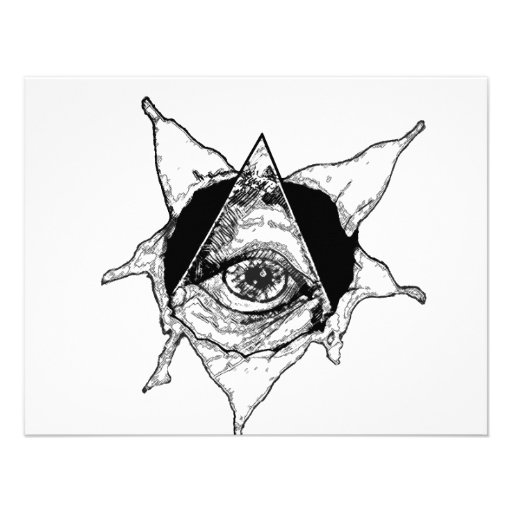 pyramid eye personalized invitation