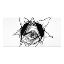 pyramid eye custom photo card