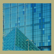 Pyramid in Blue posters