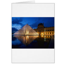Pyramid in Louvre Museum,Paris,France Card