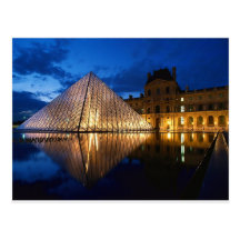 Pyramid in Louvre Museum,Paris,France Postcards