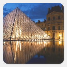 Pyramid in Louvre Museum,Paris,France Stickers