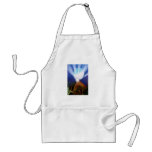 Pyramid n Blue planet with light spray painting Apron