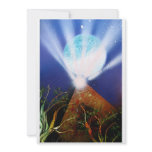 Pyramid n Blue planet with light spray painting Personalized Invites