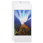 Pyramid n Blue planet with light spray painting Rack Card