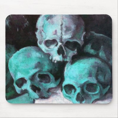Pyramid of Skulls Mouse Pad by taiche