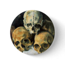 Pyramid of Skulls Paul Cezanne Pinback Button