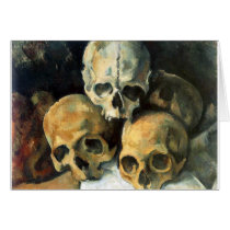 Pyramid of Skulls Paul Cezanne Card