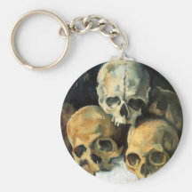 Pyramid of Skulls Paul Cezanne Key Chain