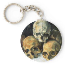 Pyramid of Skulls Paul Cezanne Key Chain