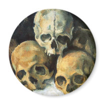 Pyramid of Skulls Paul Cezanne Magnets
