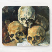 Pyramid of Skulls Paul Cezanne Mousepad