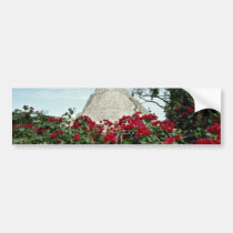 Pyramid Of The Magician With Bougainvillea bumper stickers