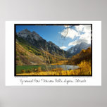 Pyramid Peak & Maroon Bells, Aspen, Colorado Print