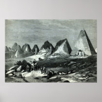 Pyramids of Meroe, on the Nile Posters