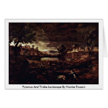 Pyramus And Thisbe Landscape By Nicolas Poussin Cards